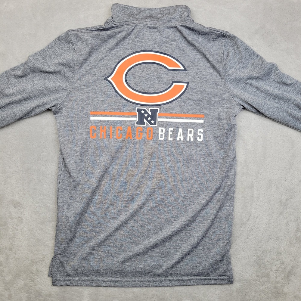 Chicago‎ Bears Shirt Youth Medium NFL Football Team Apparel Quarter Zip Pullover